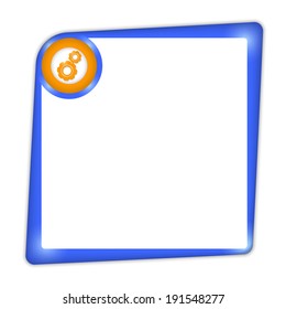 vector frame for entering text with cogwheels