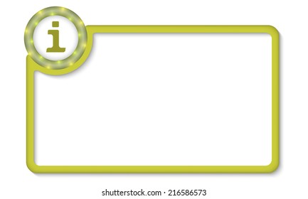 vector frame for entering text with info symbol