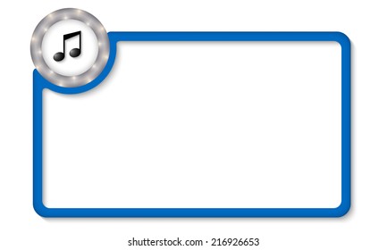 vector frame for entering text with music symbol