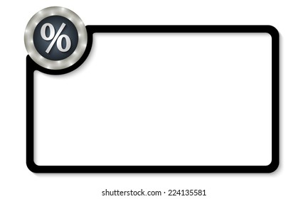 vector frame for entering text with percent symbol