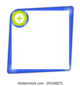 vector frame for entering text with plus sign