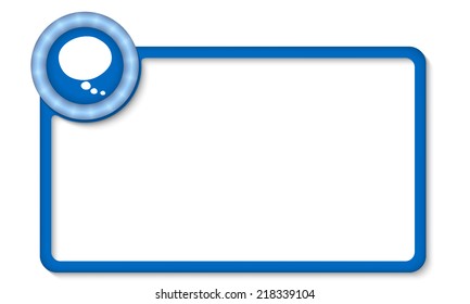 vector frame for entering text with speech bubble