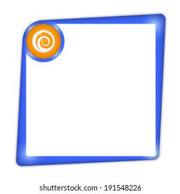 vector frame for entering text with spiral