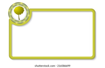 vector frame for entering text with tree symbol