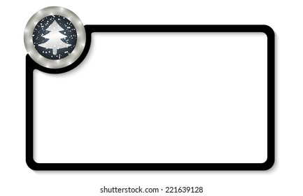 vector frame for entering text with xmas tree