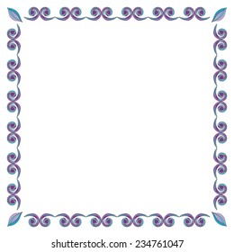 vector frame from floral elements