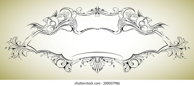 Vector frame with floral elements for registration 6