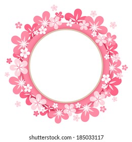 Vector frame with flowers