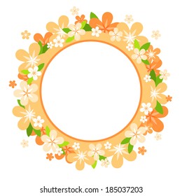 Vector frame with flowers