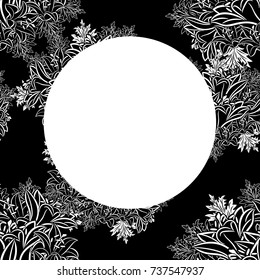 vector, frame with flowers