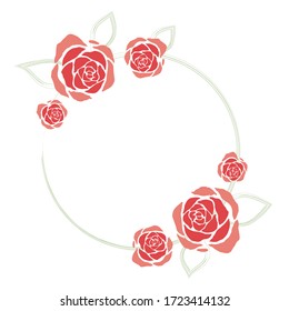 Marco vectorial con flores para tarjeta de regalo, invitación a la boda.