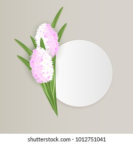 vector frame with flowers for postcard, price tag, flyer