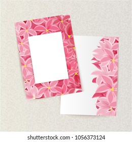 vector frame with flowers for postcard, price tag, flyer