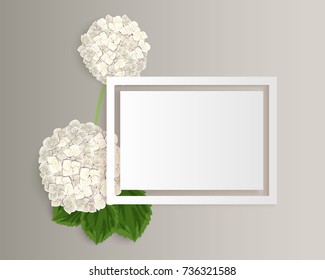 vector frame with flowers for postcard, price tag, flyer