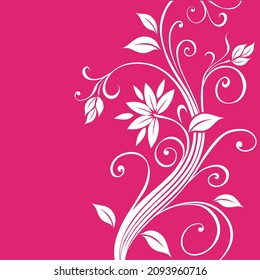 Vector frame of flowers. Vintage floral elements Isolated botanical illustration for a postcard.