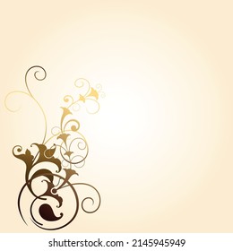 Vector frame of flowers. Vintage floral elements Isolated botanical illustration for a postcard.