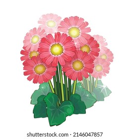 Vector frame of flowers. Vintage floral elements Isolated botanical illustration for a postcard.