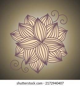 Vector frame of flowers. Vintage floral elements Isolated botanical illustration for a postcard.
