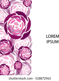 vector frame with flowers, which can be used in invitations, postcards and flyers