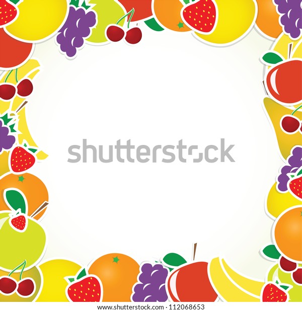 Vector Frame Fruits Stock Vector (Royalty Free) 112068653