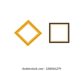 Vector frame gallery set collection. Rectangular and square art framework isolated.