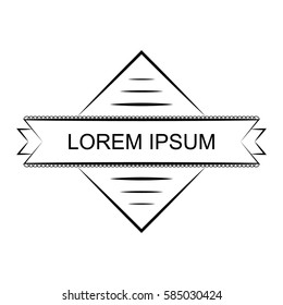 Vector Frame. Geometric Line Design Style for Hipster Art. Art Deco Monogram and Emblem Elements. Copy Space for Text