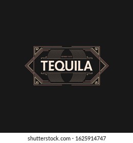 vector frame geometric luxury vintage label design template