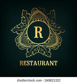 Vektorrahmen. Geometrischer Luxus Vintage Line Design Stil für Hipster Art. Art Deco Monogram und Emblem Elements. Leerstelle für Text kopieren.
