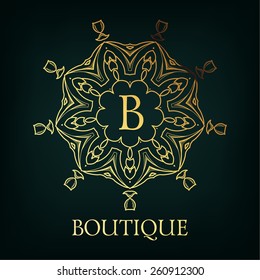 Vektorrahmen. Geometrischer Luxus Vintage Line Design Stil für Hipster Art. Art Deco Monogram und Emblem Elements. Leerstelle für Text kopieren.