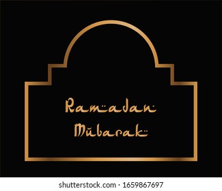 Vektorillustration mit Goldarabicum zum Thema Rmadan