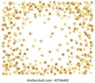 vector frame of gold confetti