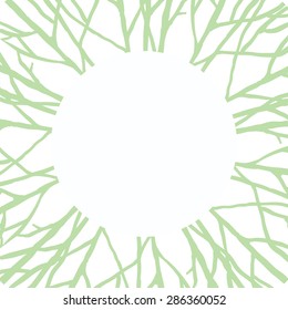 Vector frame with graphic tree for your design