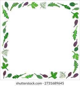 Quadro vetorial de vegetação. Design ecológico.