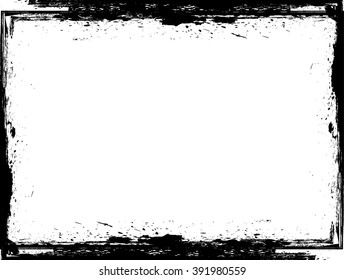 Vector Frame. Grunge Black and White Frame.