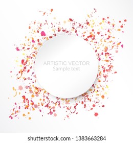 vector frame in grunge style on white background