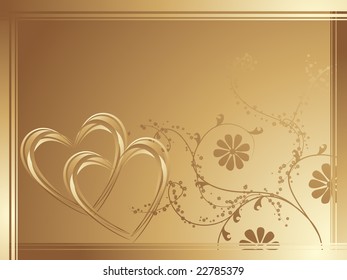 vector frame with heart, banner
