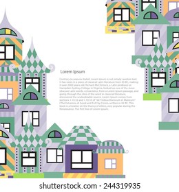 Vector frame houses. Design houses for registration of pages of the magazine, catalog, etc.
