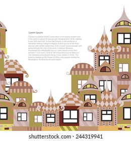 Vector frame houses. Design houses for registration of pages of the magazine, catalog, etc.