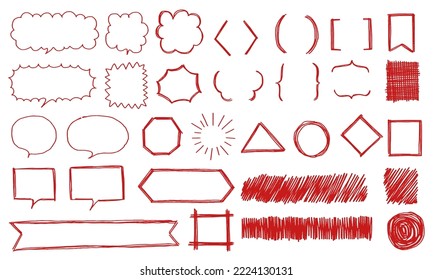 Vector frame illustration in hand drawn style.