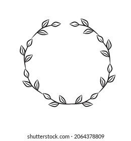 Vector frame. Illustration for invitation cards. Design for congratulations. Wreath for placing an order.