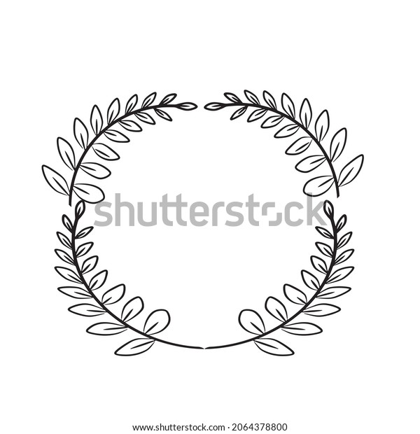 Vector\
frame. Illustration for invitation cards. Design for\
congratulations. Wreath for placing an\
order.