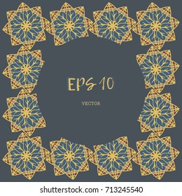vector frame with illustrations of plant leaves. For nature lovers. It can be used for packaging, invitations, postcard holiday, fabrics and etc.
