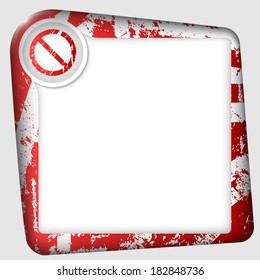 vector frame for inserting text with ban mark