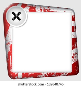 vector frame for inserting text with ban mark