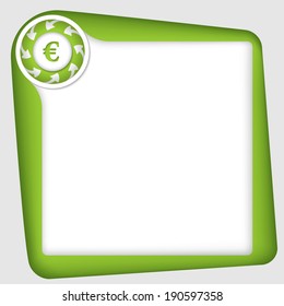 vector frame for inserting text with euro sign