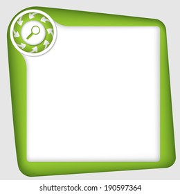 vector frame for inserting text with magnifier