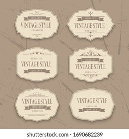 Vector frame and label vintage style.