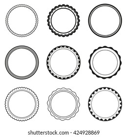 Vector Frame labels Set ornamental vintage decoration
