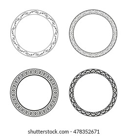 Outline Frame Set Isolated On White Stock Vector (Royalty Free) 1658588056