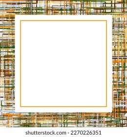 Vector frame made of colorful lines. Free space for your design.